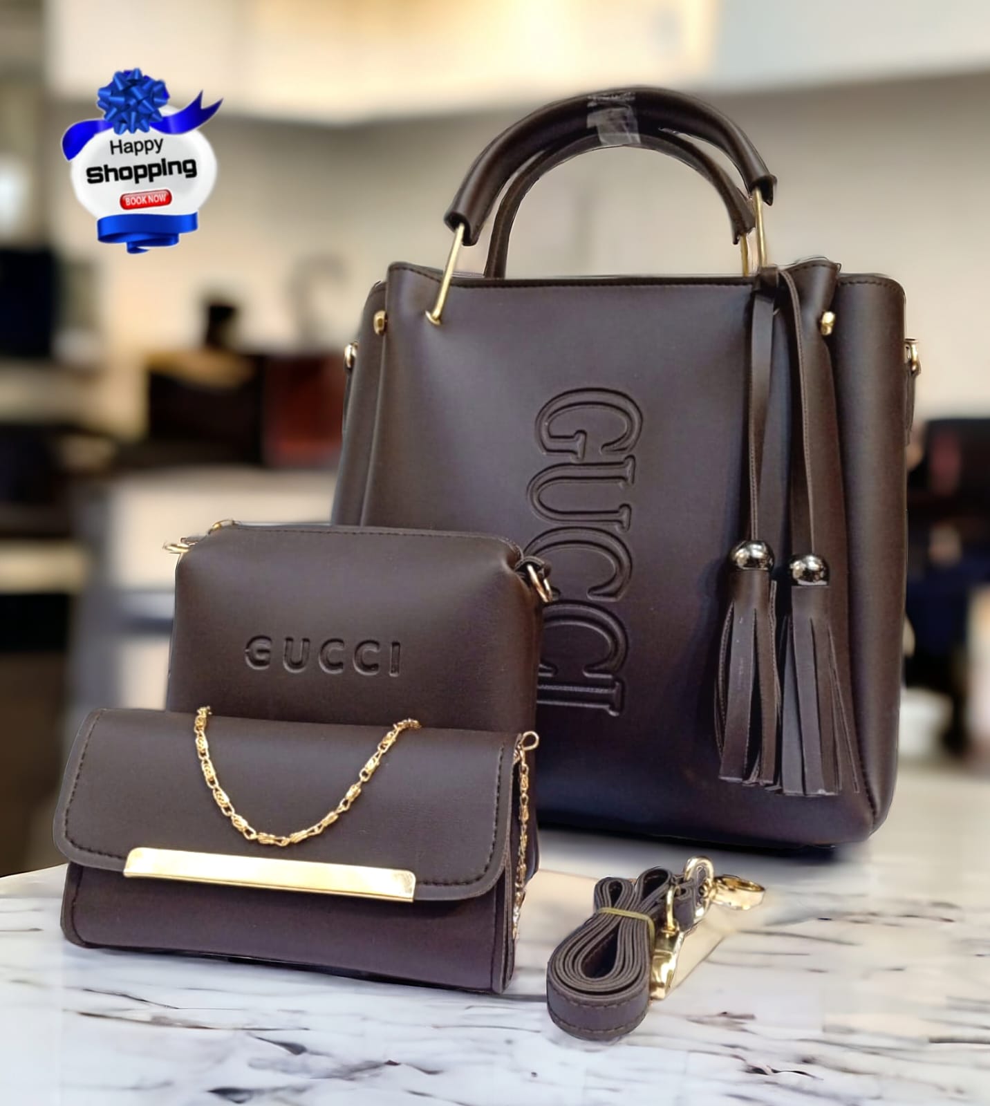 GUCCI 3 PCS HAND BAG